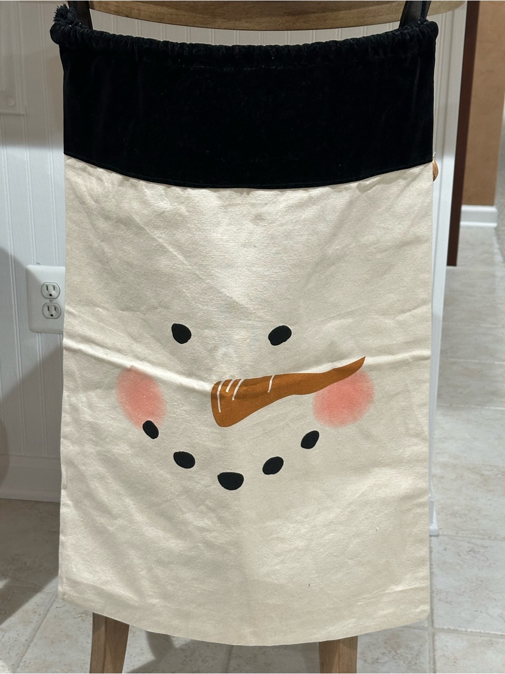 Snowman Drawstring Bag